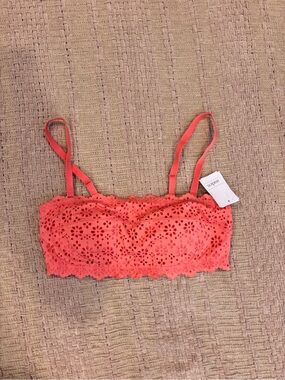 Auden Coral Pink Lace Bra Size M